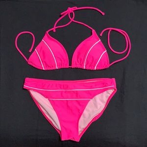 Neon Pink Bathing Suit Set